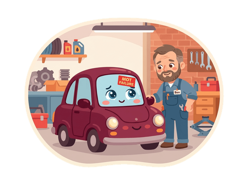 MOT Failure Car Collection service illustration